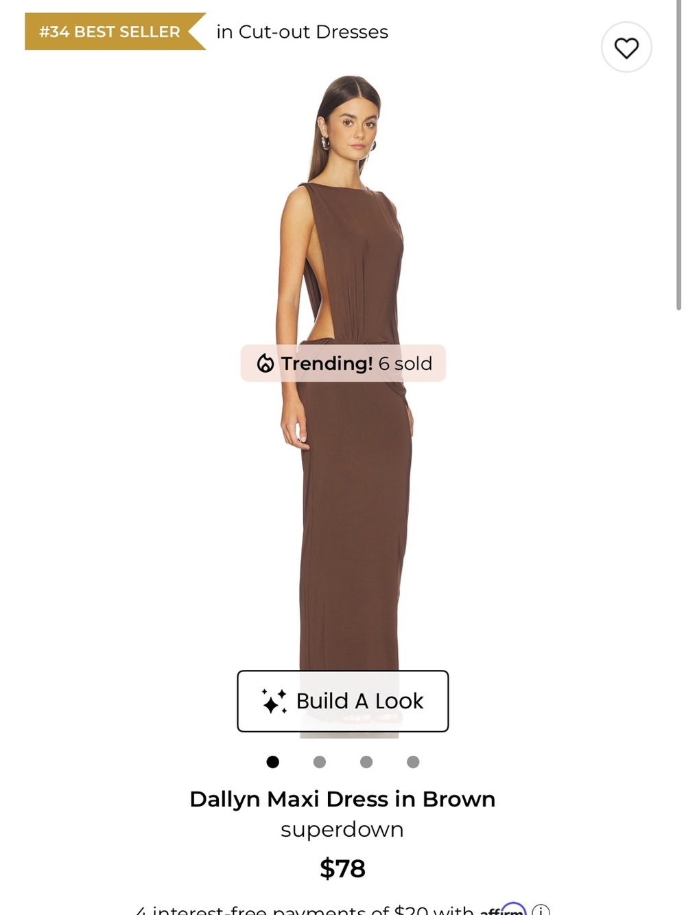 superdown Brown and Deep Brown Maxi Dresses — Sleeveless Evening Gowns